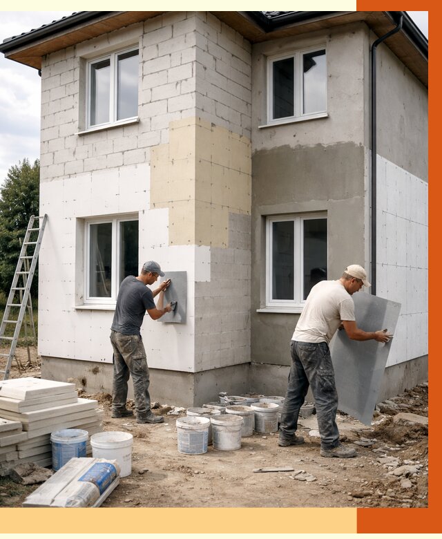 Утепление дома из газобетона в Саяногорске от 4302 руб./м² — заказать у ТепломастерСнг